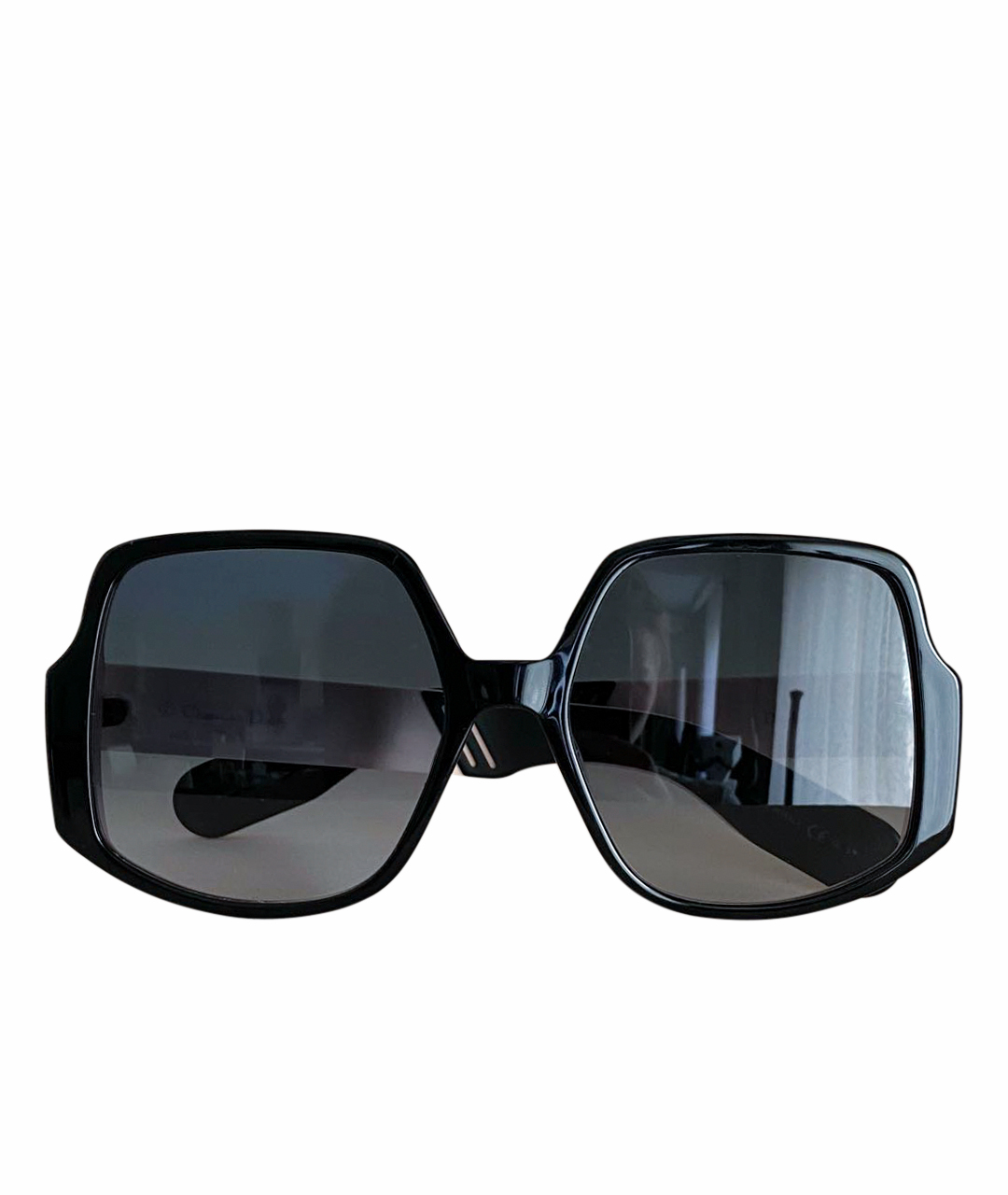 CHRISTIAN DIOR PRE-OWNED Черные пластиковые солнцезащитные очки, фото 1