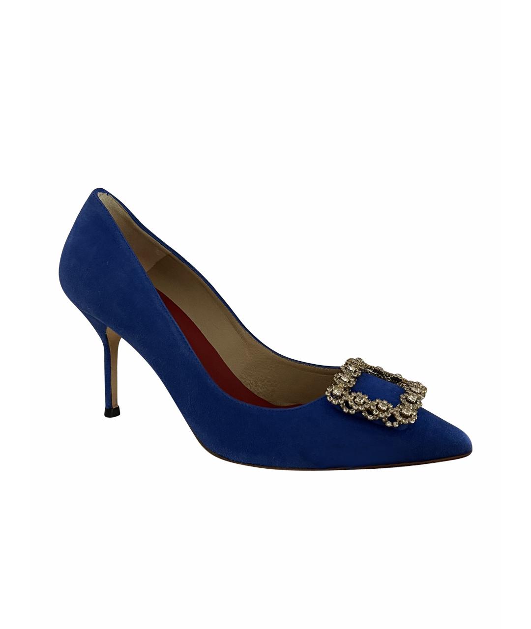 CH CAROLINA HERRERA Синие замшевые туфли, фото 1