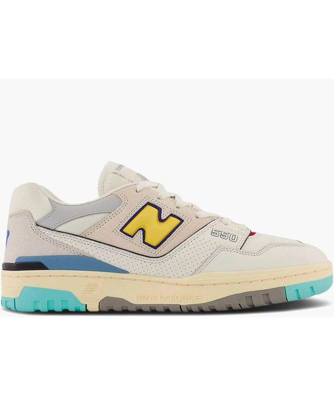 NEW BALANCE Белые кожаные низкие кроссовки / кеды, фото 5