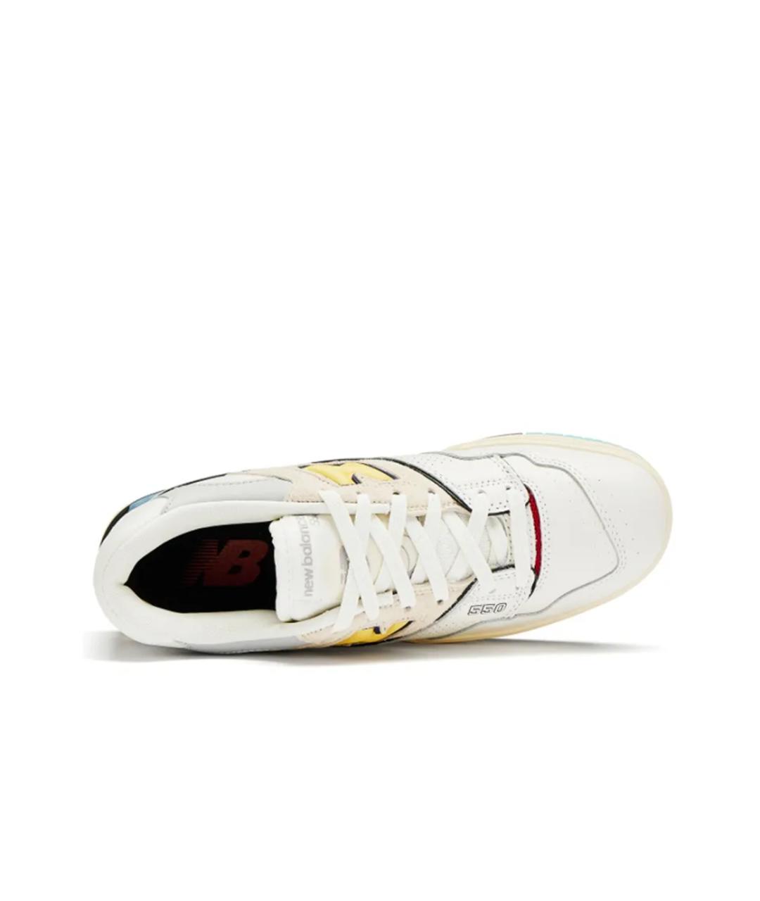 NEW BALANCE Белые кожаные низкие кроссовки / кеды, фото 3