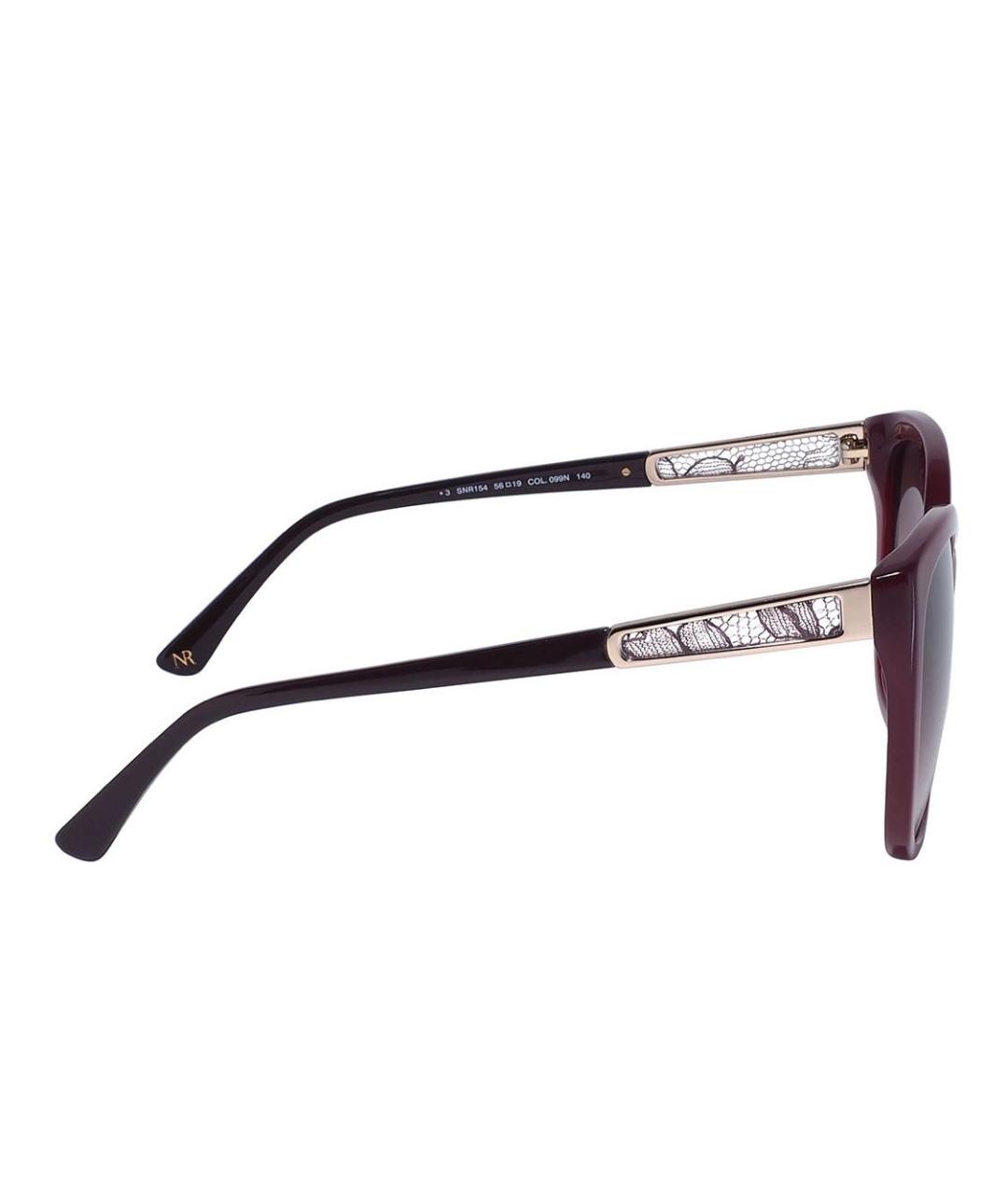NINA RICCI Бордовые пластиковые солнцезащитные очки, фото 3
