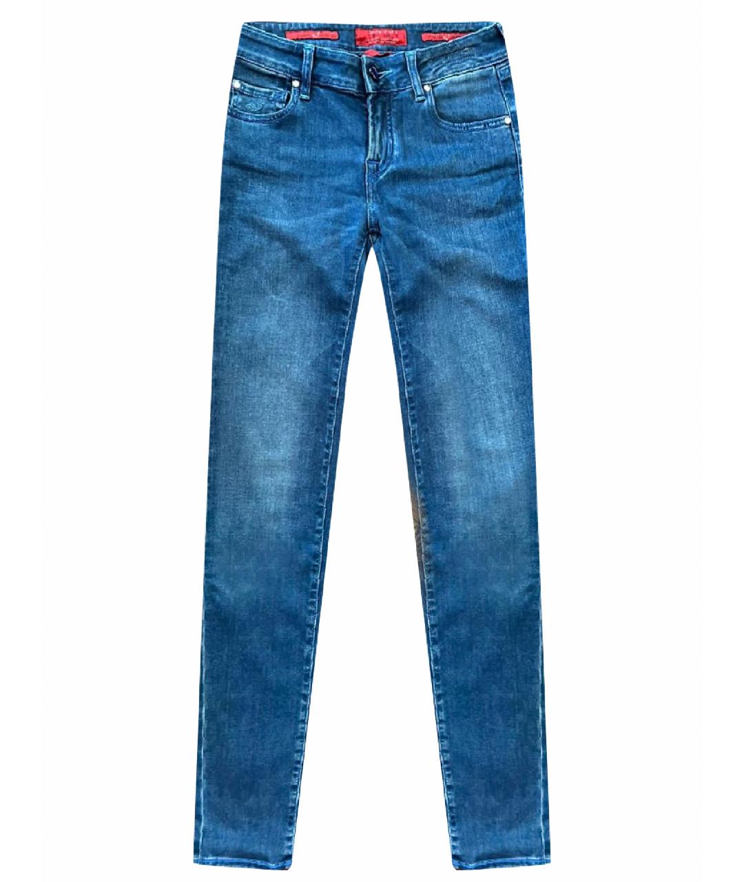JACOB COHEN Синие хлопко-эластановые джинсы слим, фото 1