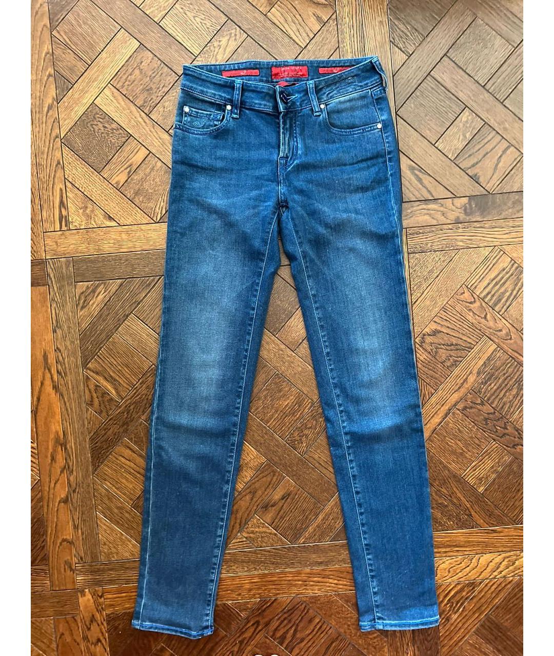 JACOB COHEN Синие хлопко-эластановые джинсы слим, фото 3