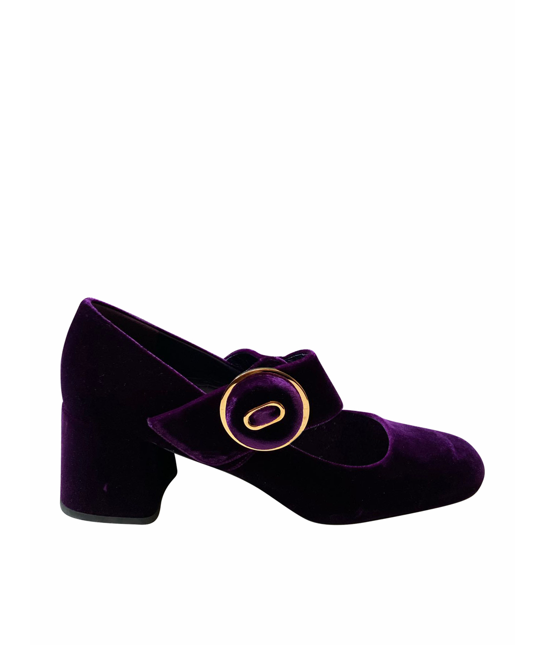 PRADA Фиолетовые бархатные туфли, фото 1