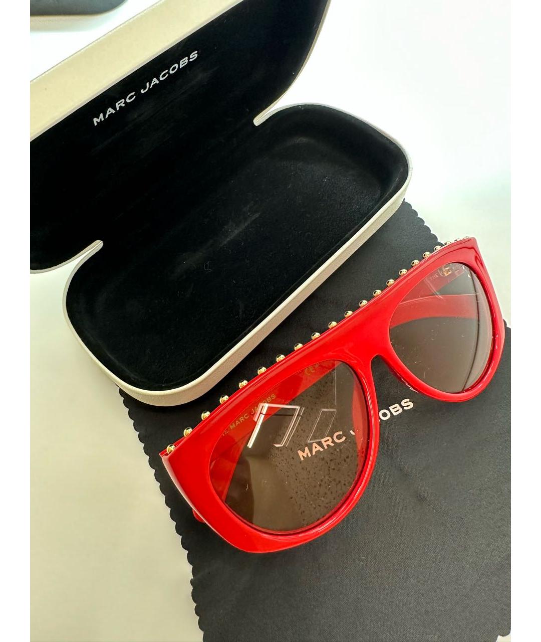 MARC JACOBS Красные пластиковые солнцезащитные очки, фото 4