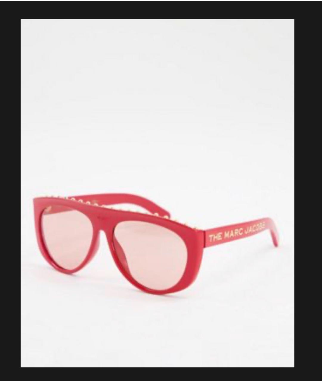 MARC JACOBS Красные пластиковые солнцезащитные очки, фото 2