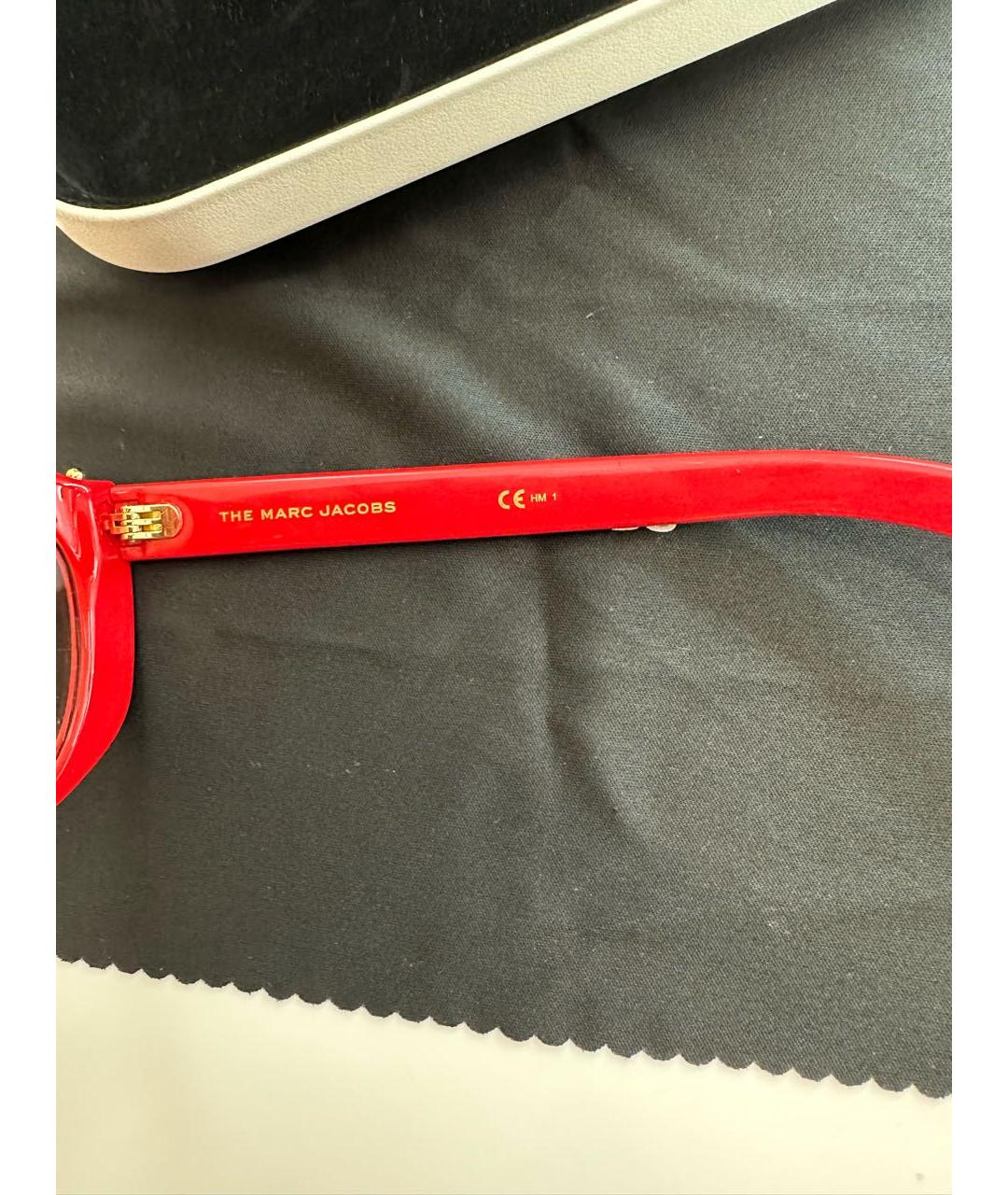MARC JACOBS Красные пластиковые солнцезащитные очки, фото 6