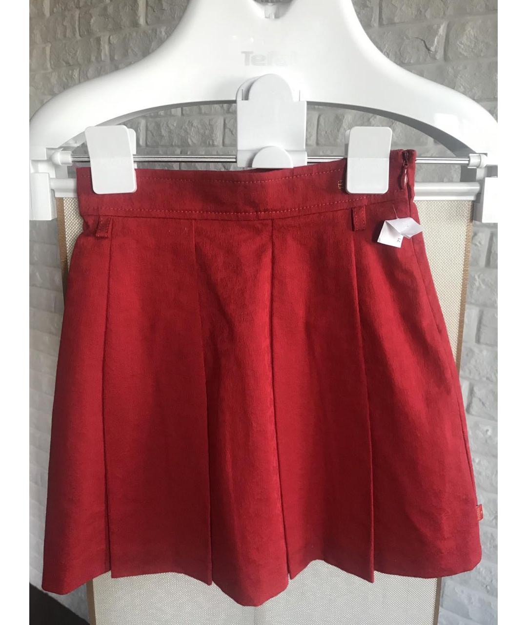ESCADA Красная хлопковая юбка, фото 5