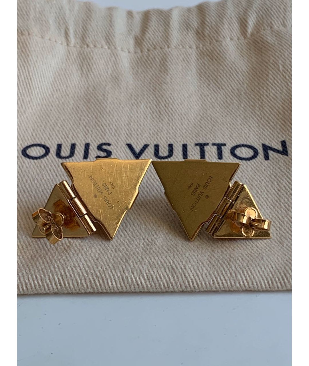 LOUIS VUITTON PRE-OWNED Золотые серьги, фото 5