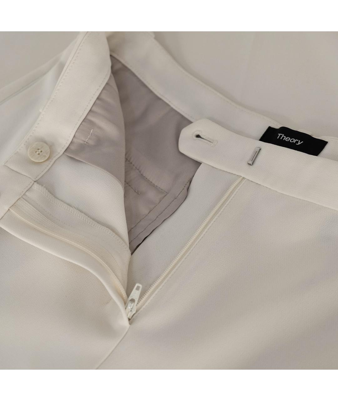 THEORY Белые полиэстеровые брюки широкие, фото 4