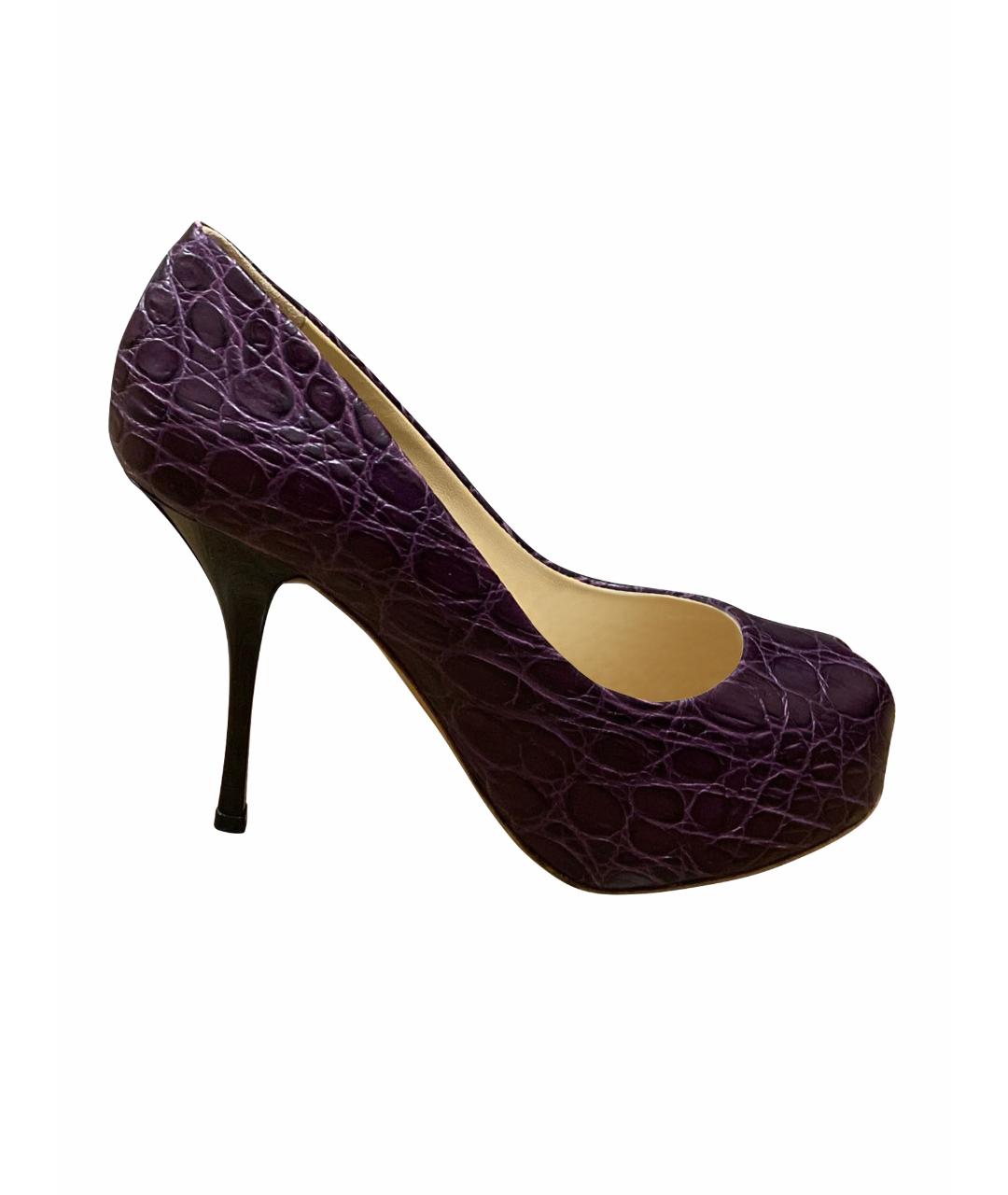 GIUSEPPE ZANOTTI DESIGN Фиолетовые кожаные туфли, фото 1