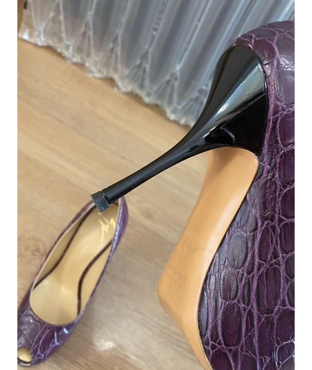 GIUSEPPE ZANOTTI DESIGN Фиолетовые кожаные туфли, фото 4