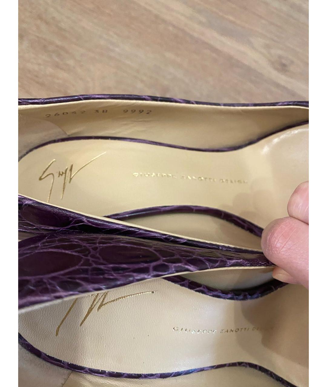 GIUSEPPE ZANOTTI DESIGN Фиолетовые кожаные туфли, фото 6