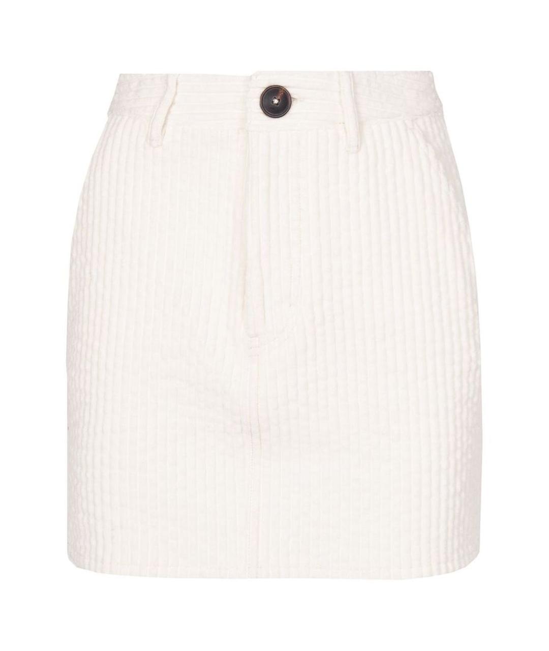 AMI Белая хлопковая юбка мини, фото 1