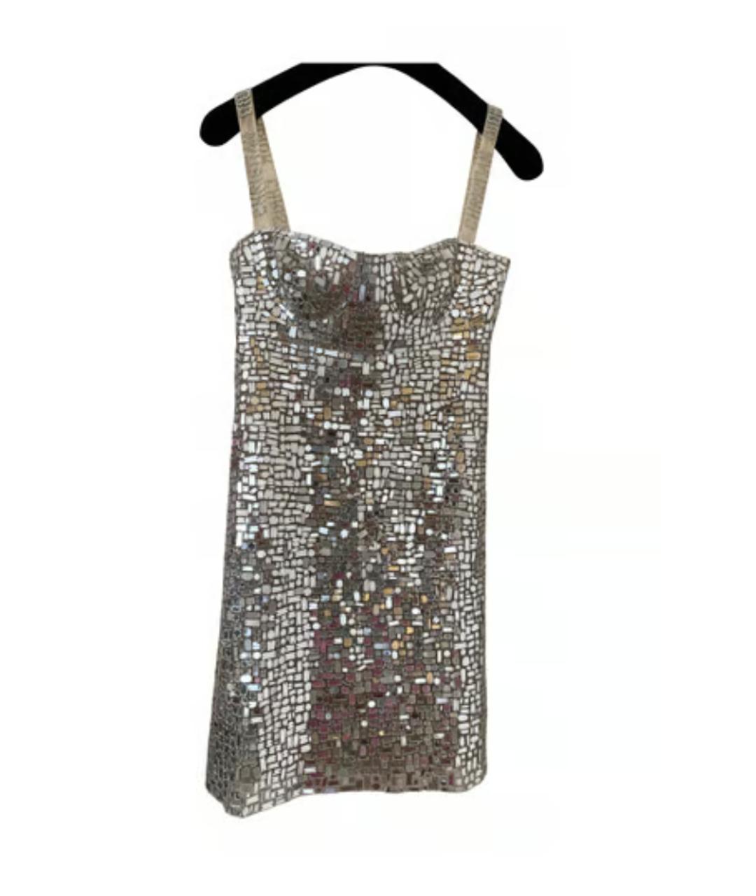 CHRISTIAN DIOR PRE-OWNED Серебряное коктейльное платье, фото 3