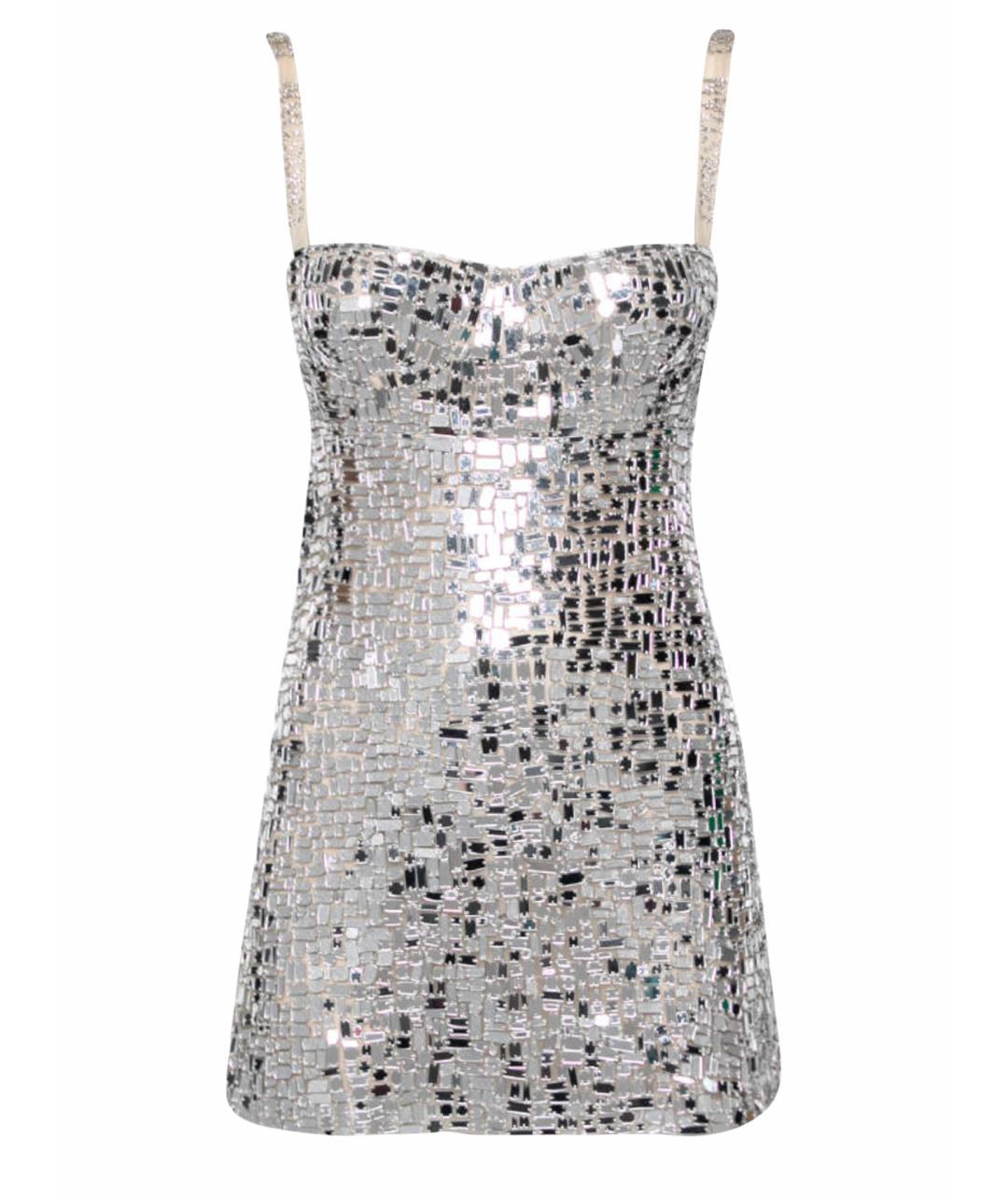 CHRISTIAN DIOR PRE-OWNED Серебряное коктейльное платье, фото 1