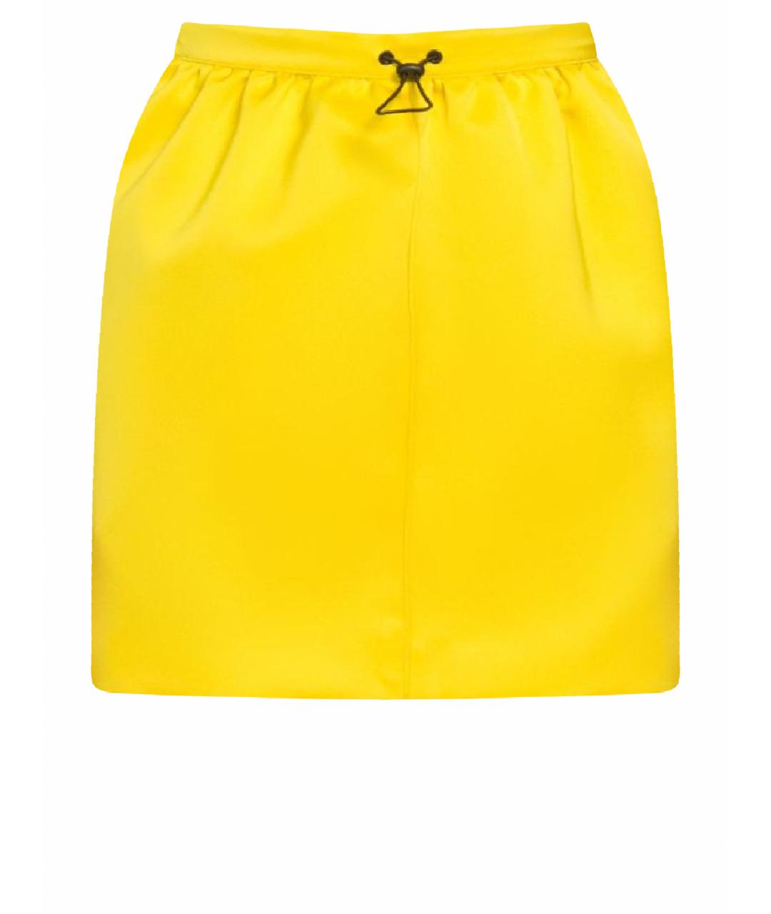 HERON PRESTON Желтая полиэстеровая юбка мини, фото 1