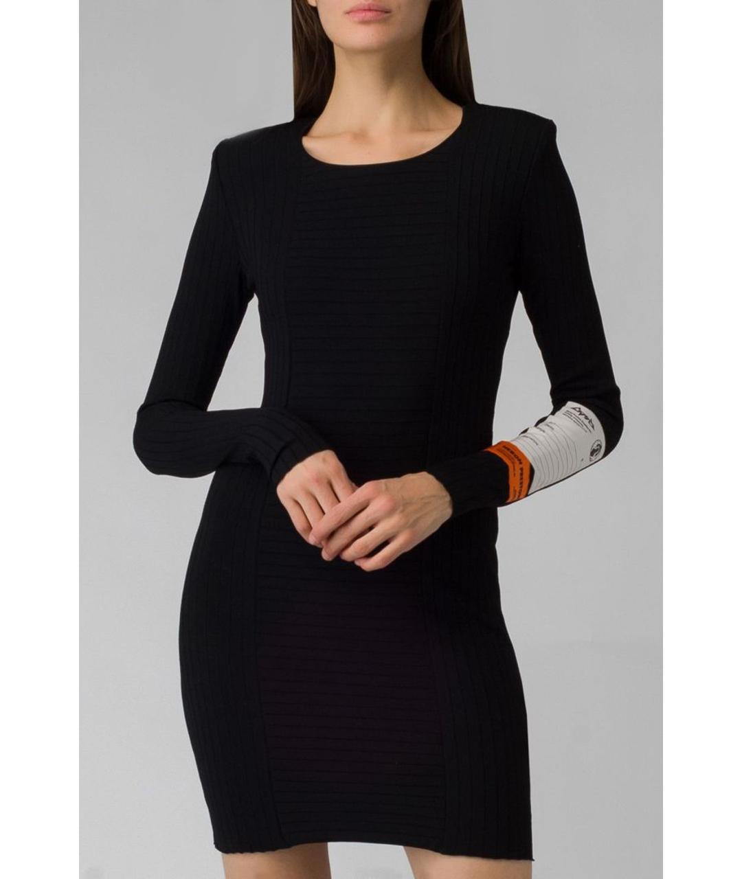 HERON PRESTON Черное вискозное платье, фото 2