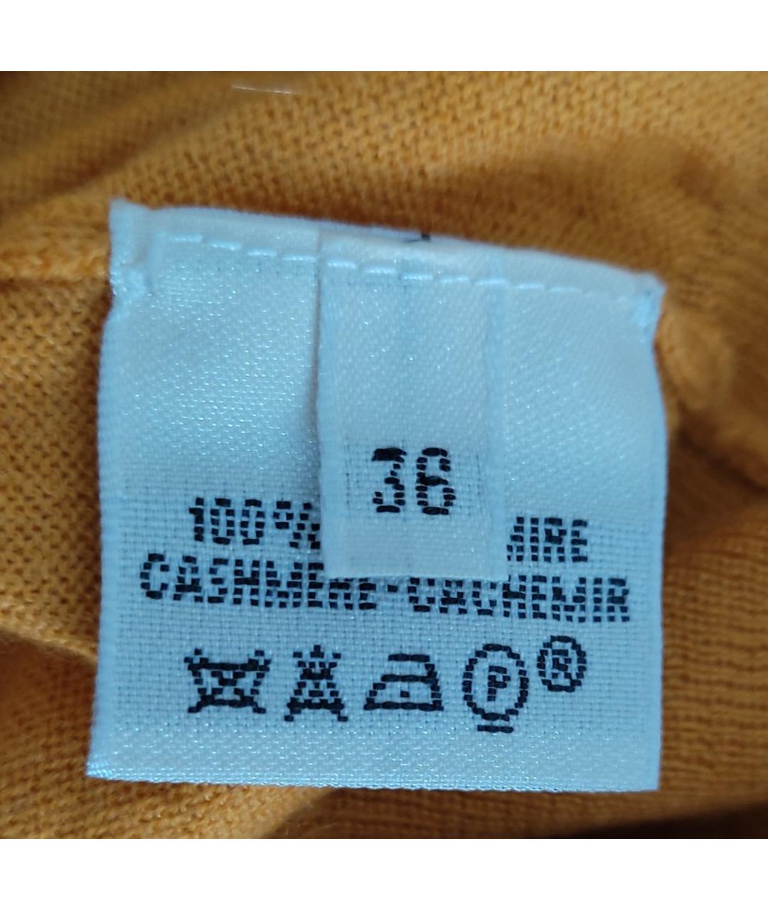 HERMES PRE-OWNED Горчичная кашемировая жилетка, фото 5