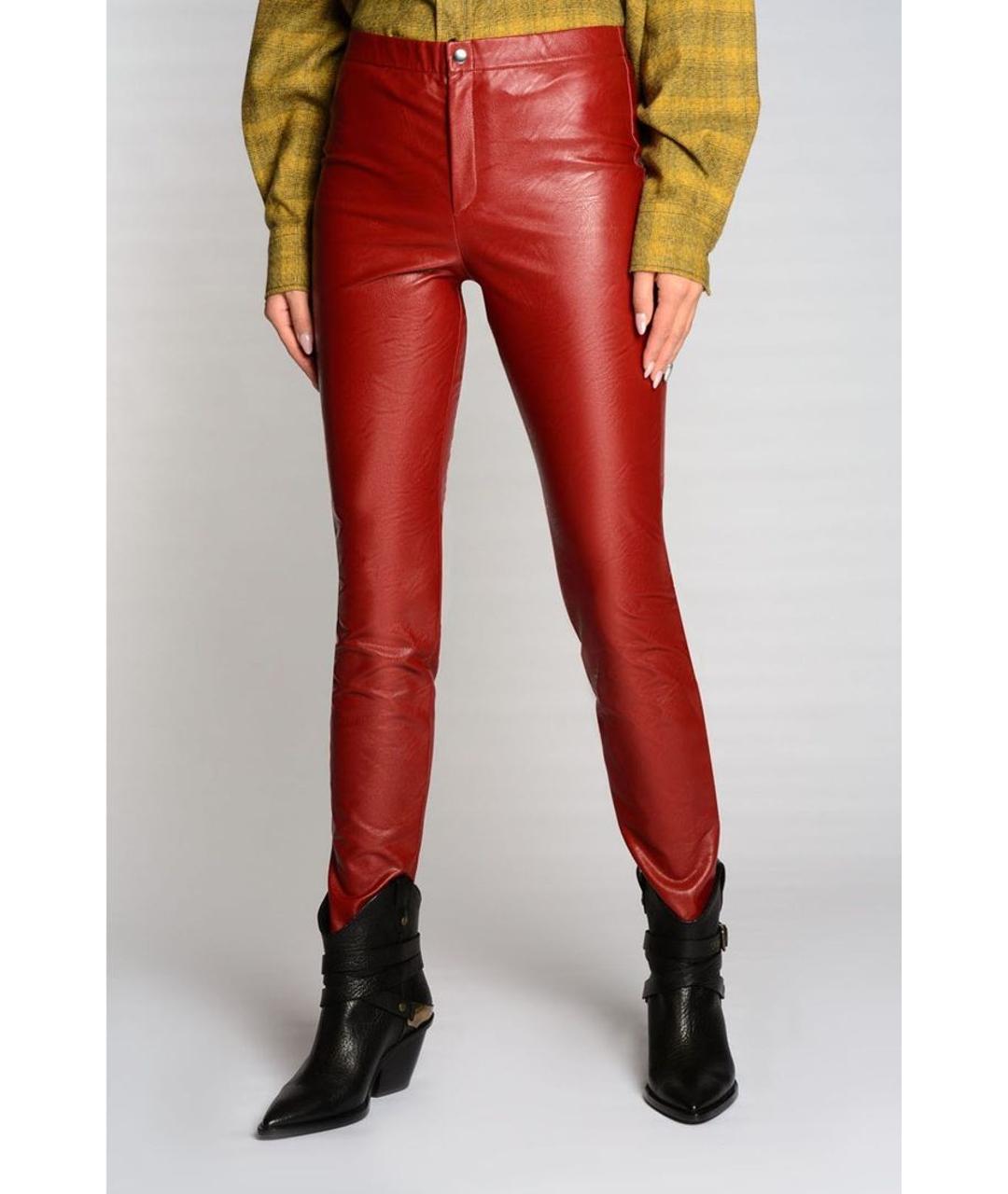 ISABEL MARANT ETOILE Красные вискозные брюки узкие, фото 4