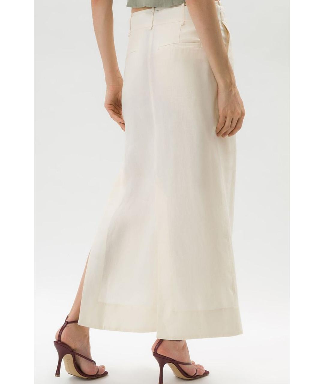 JACQUEMUS Белая льняная юбка макси, фото 2