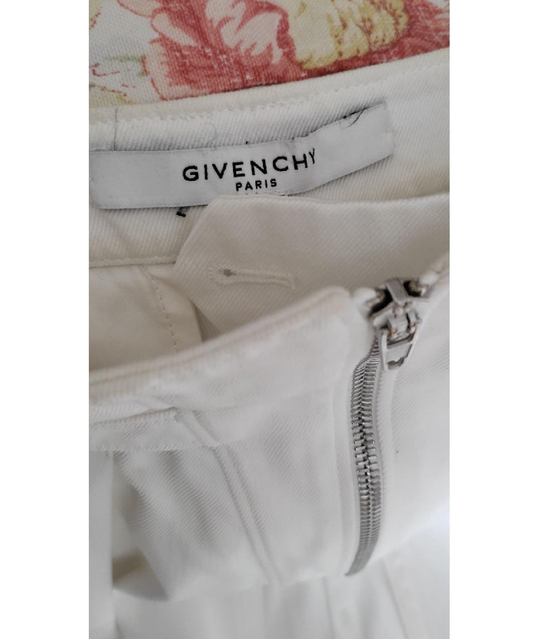 GIVENCHY Белые хлопковые прямые джинсы, фото 4