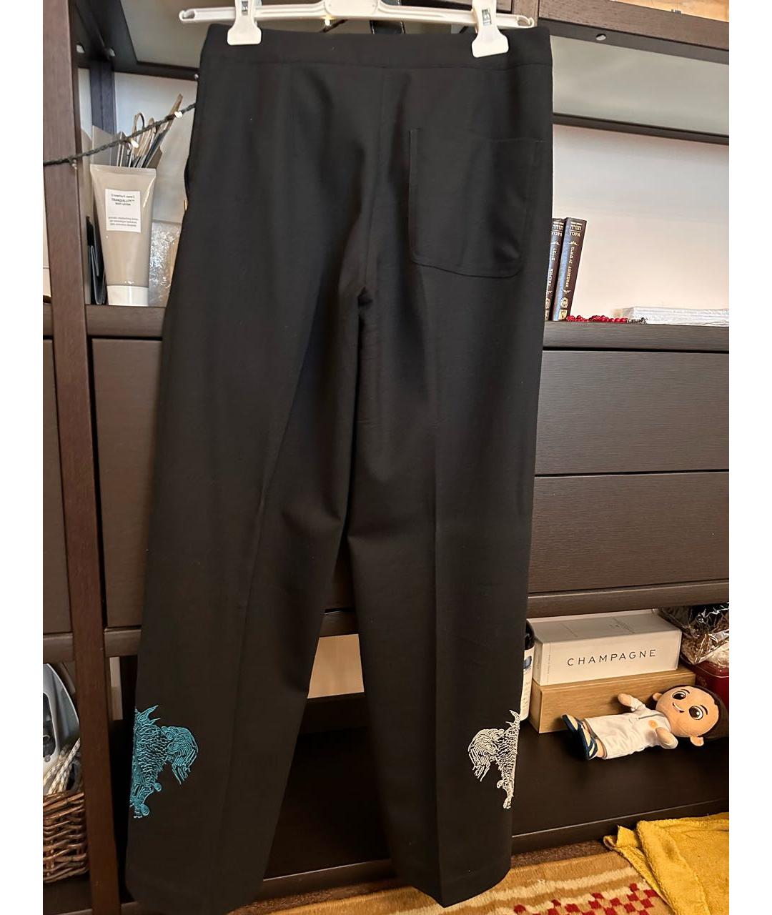 KIRIN Черные шерстяные брюки широкие, фото 2