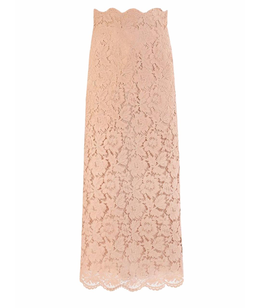 VALENTINO Розовая хлопковая юбка макси, фото 1