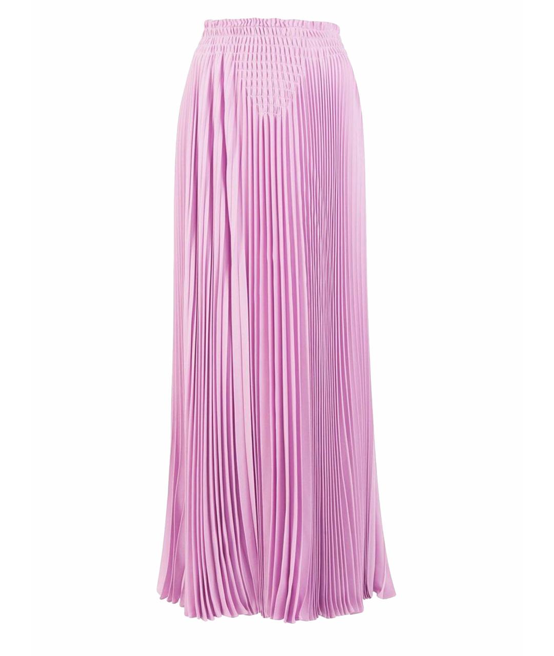 VALENTINO Розовая шелковая юбка макси, фото 1