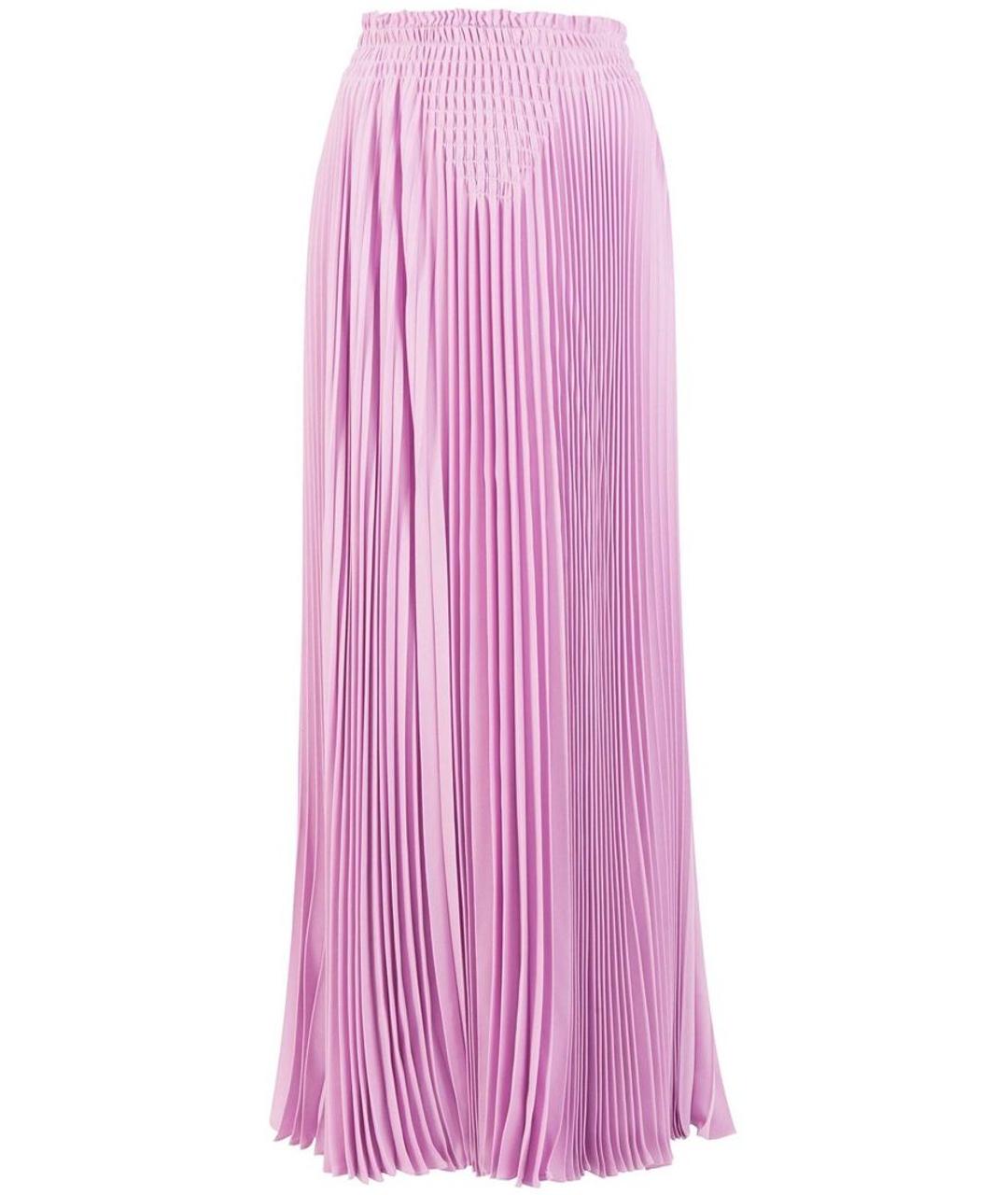 VALENTINO Розовая шелковая юбка макси, фото 5