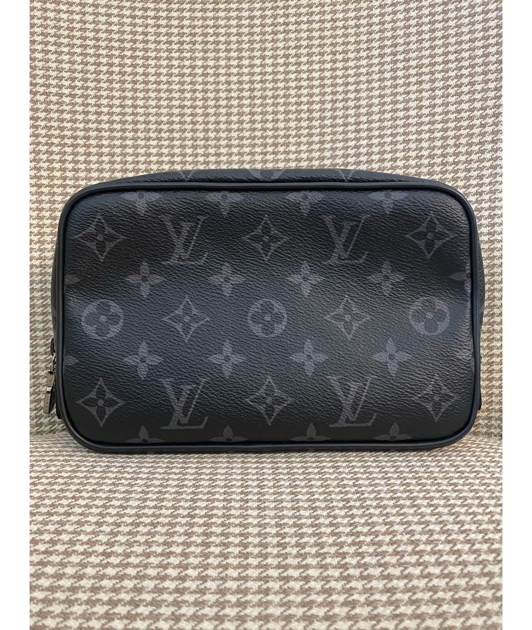LOUIS VUITTON Черная барсетка, фото 9