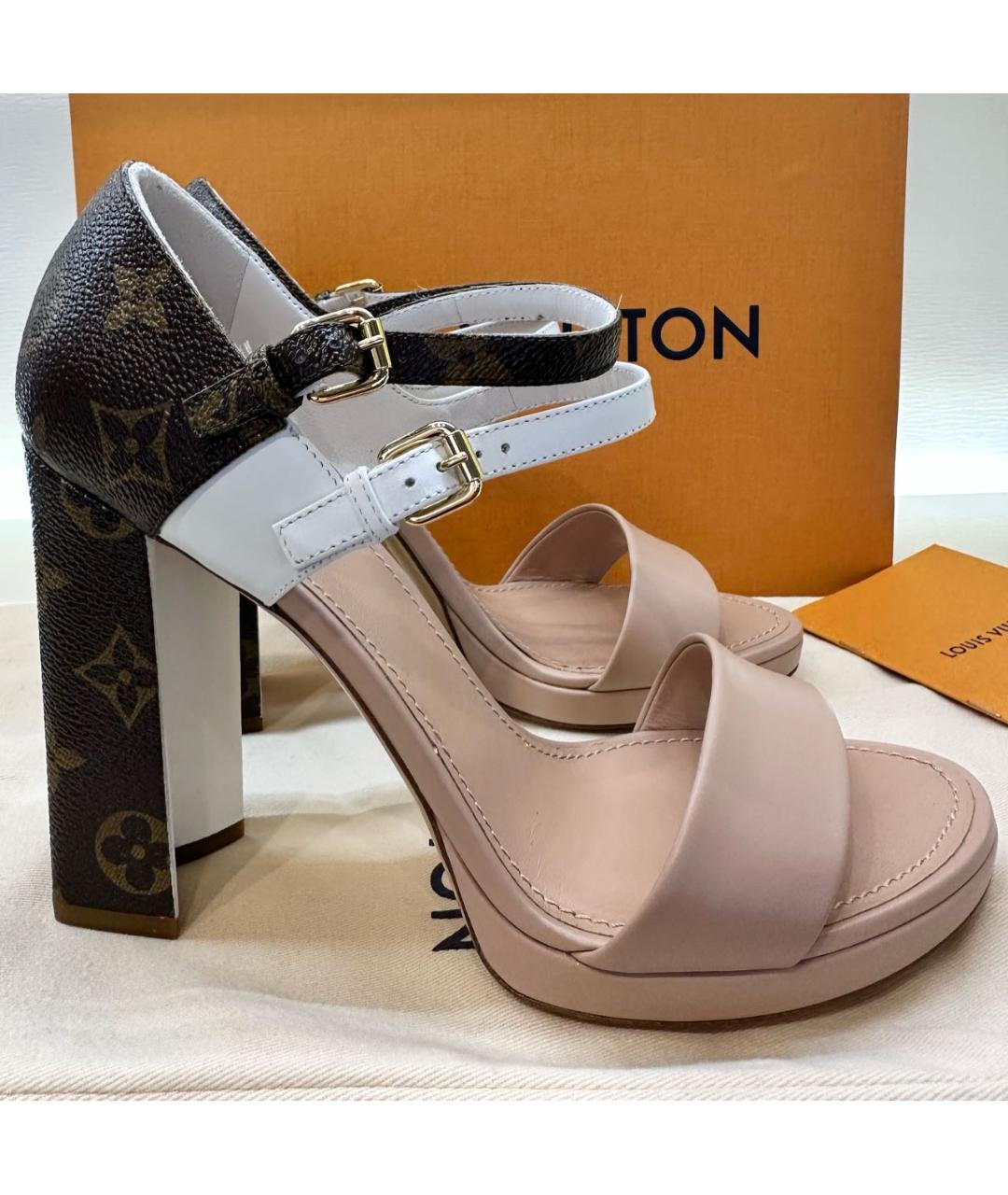 LOUIS VUITTON Кожаные босоножки, фото 9