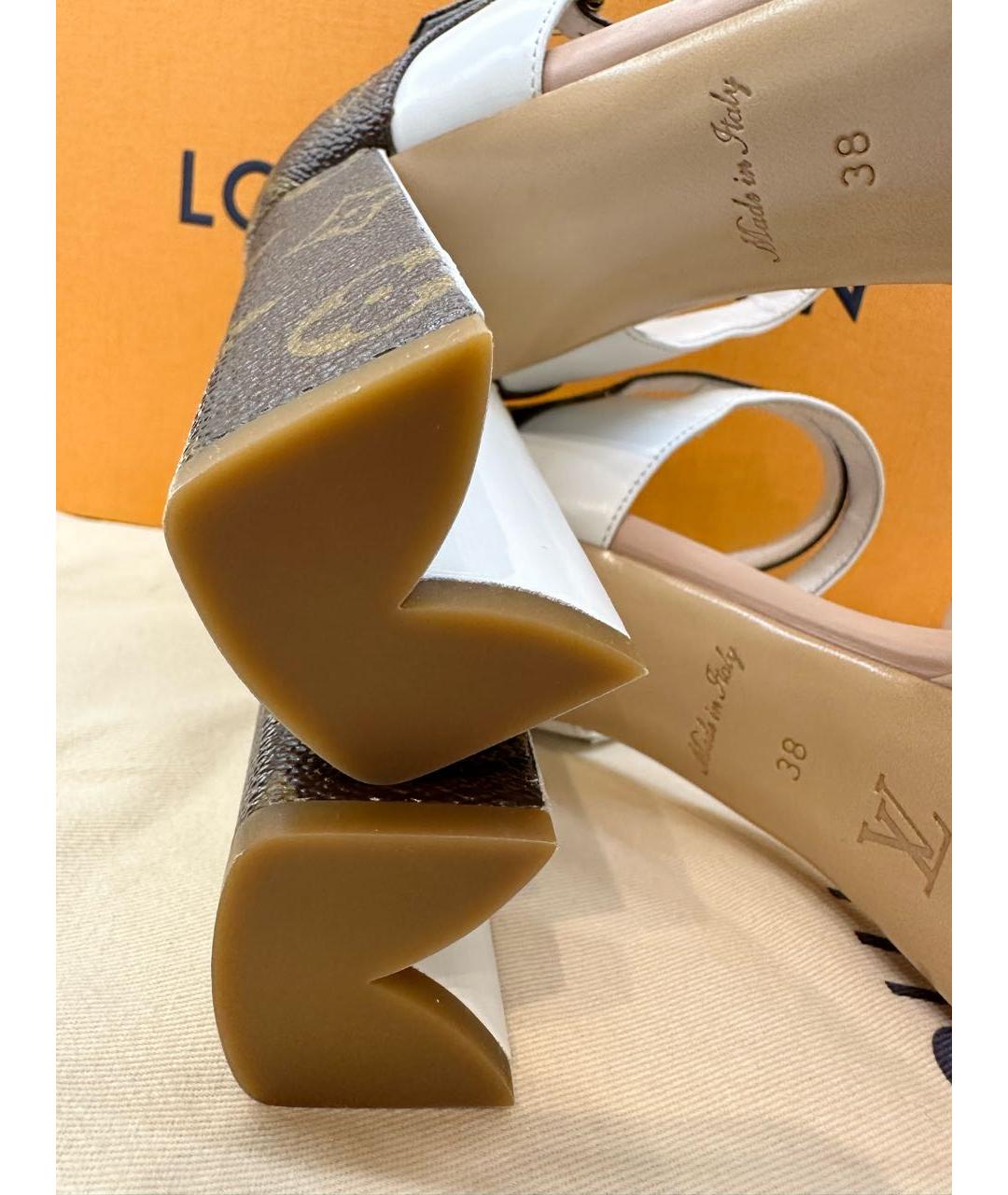 LOUIS VUITTON Кожаные босоножки, фото 5