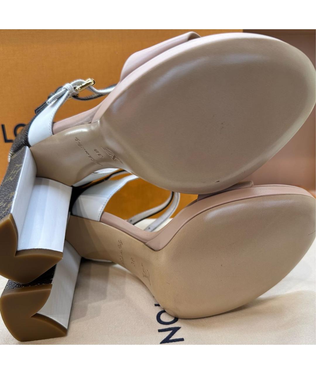 LOUIS VUITTON Кожаные босоножки, фото 6