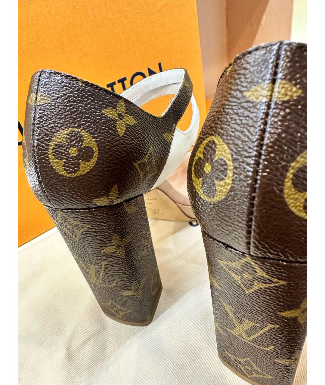 LOUIS VUITTON Кожаные босоножки, фото 7