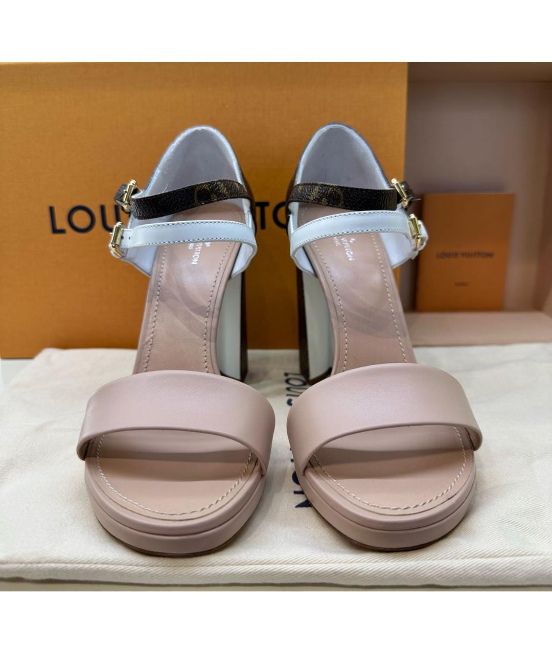 LOUIS VUITTON Кожаные босоножки, фото 2