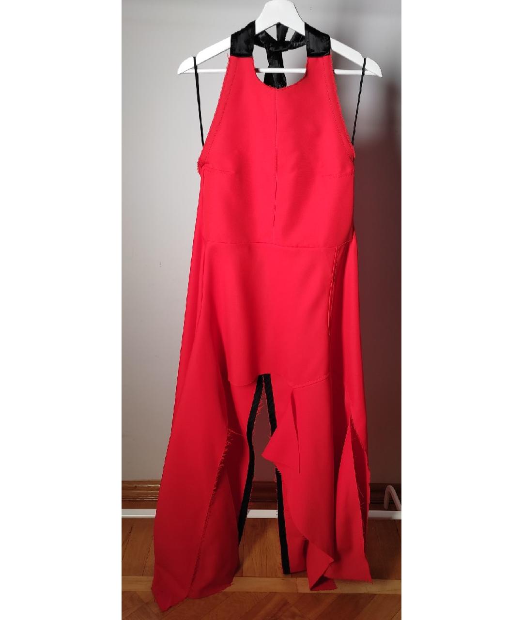 MARNI Красное полиэстеровое коктейльное платье, фото 8