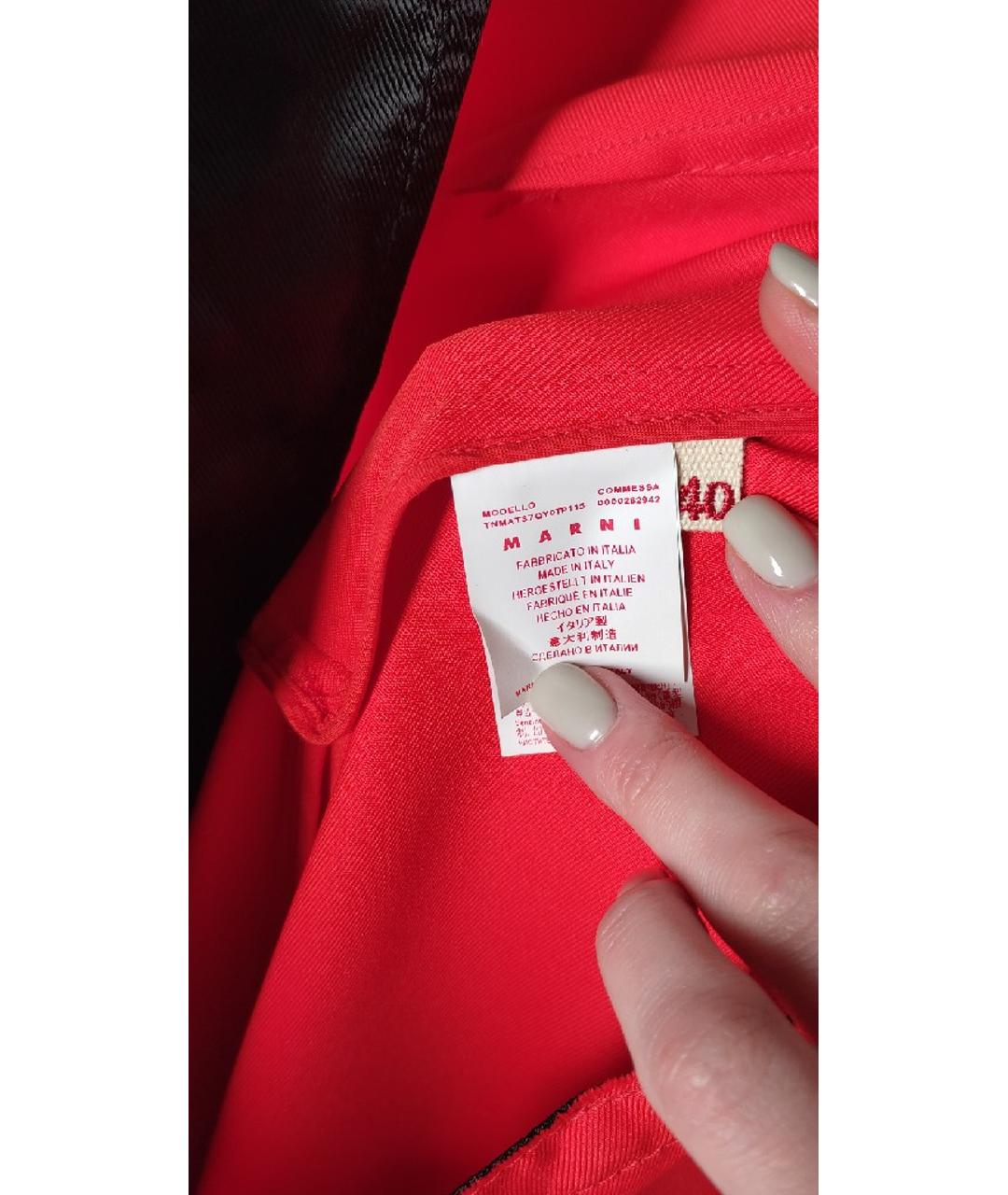 MARNI Красное полиэстеровое коктейльное платье, фото 6