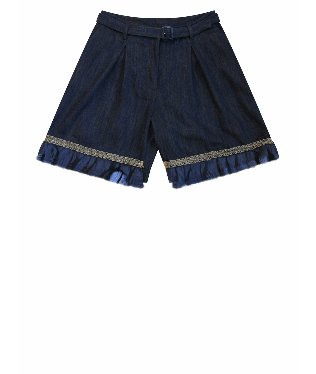 FRANKIE MORELLO Темно-синие хлопковые шорты, фото 1