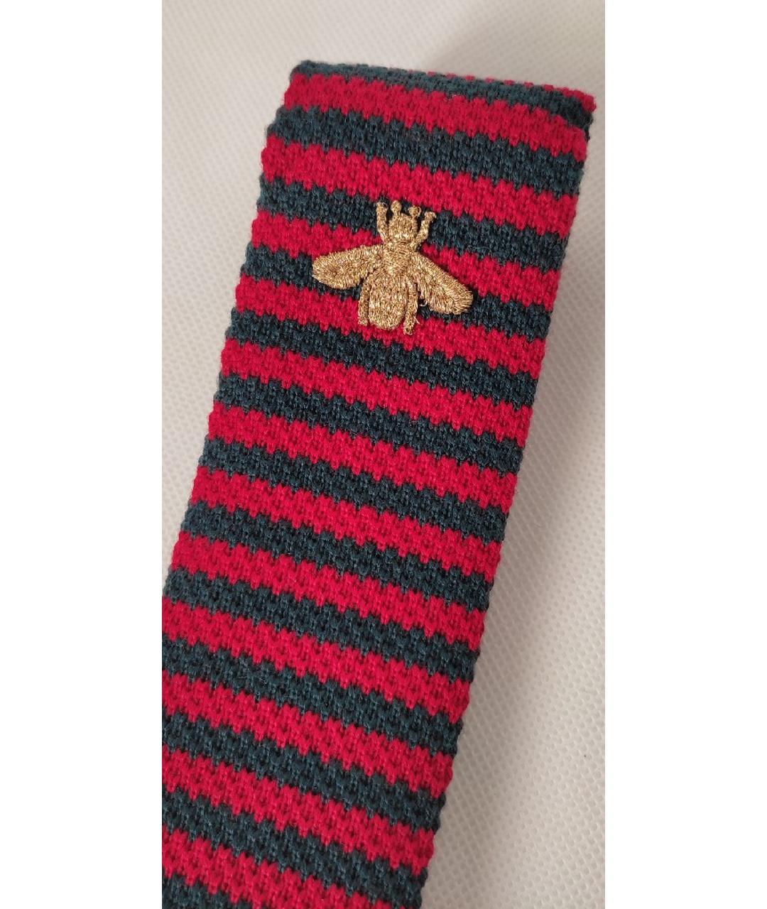GUCCI Красный шерстяной галстук, фото 2