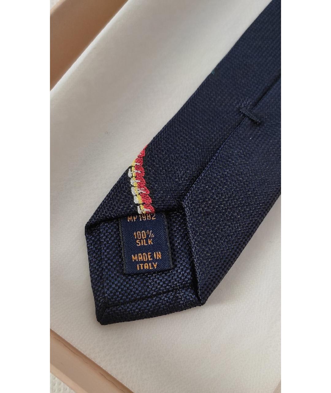 LOUIS VUITTON PRE-OWNED Темно-синий шелковый галстук, фото 6