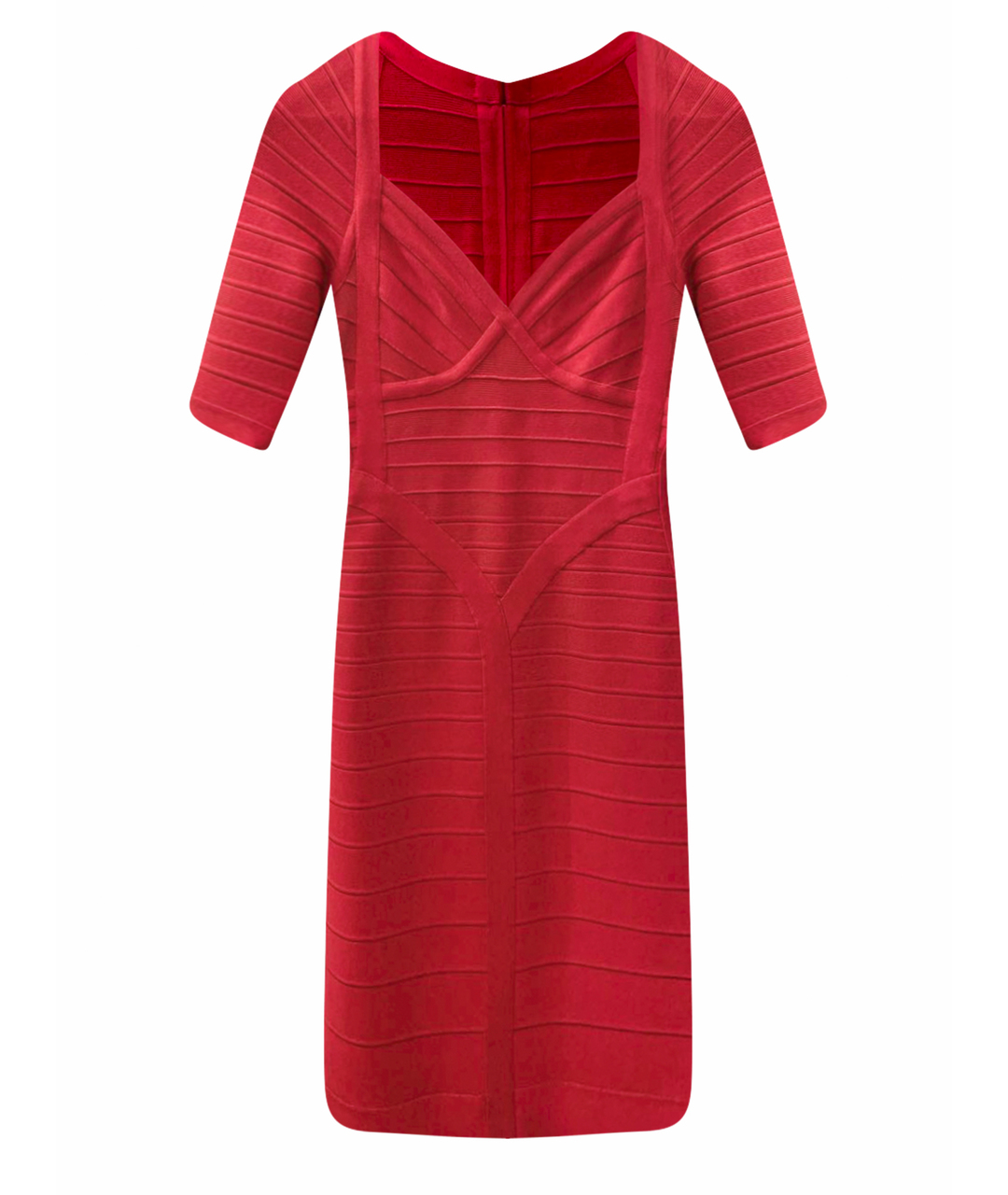 HERVE LEGER Красное вискозное вечернее платье, фото 1