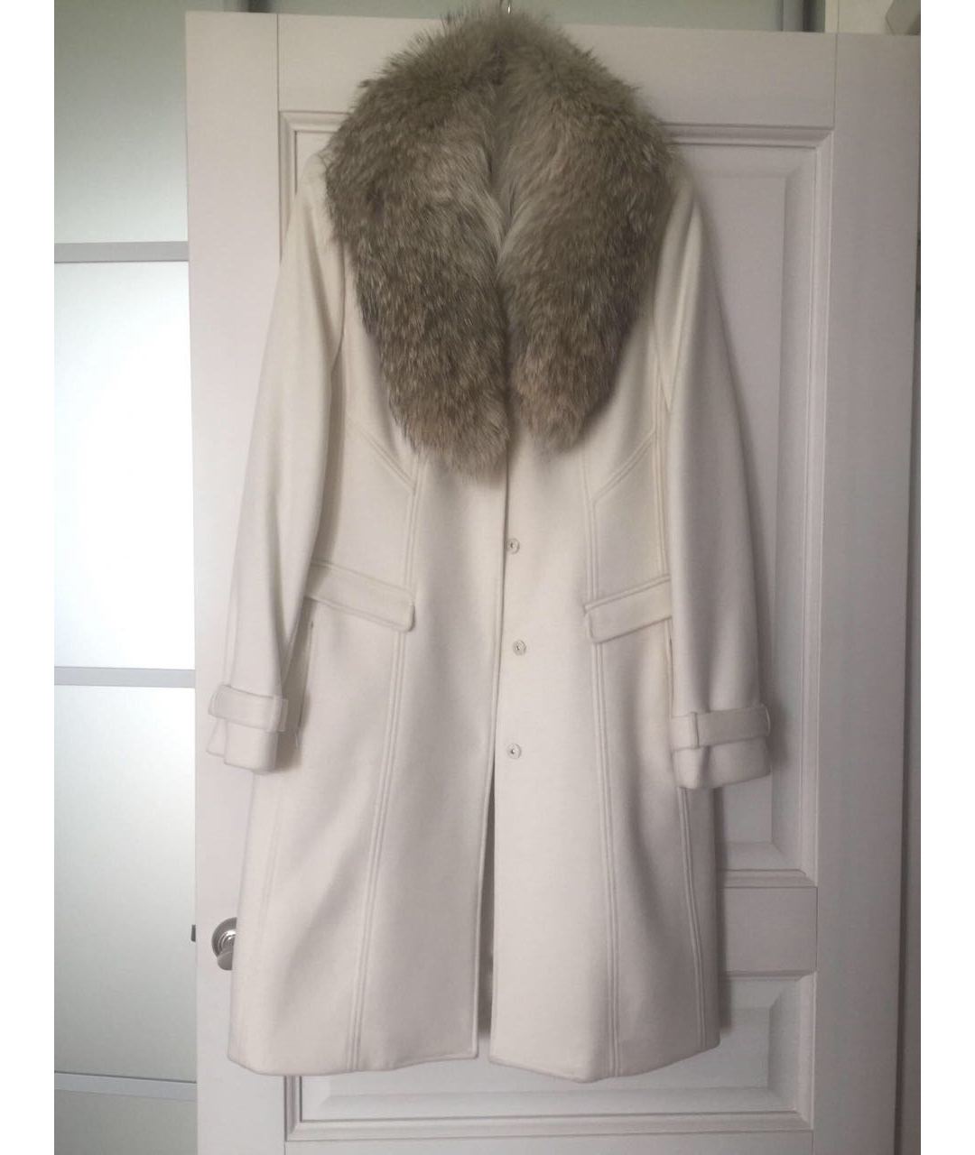 ELIE TAHARI Белое шерстяное пальто, фото 5