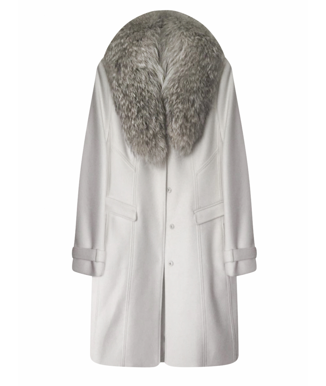 ELIE TAHARI Белое шерстяное пальто, фото 1