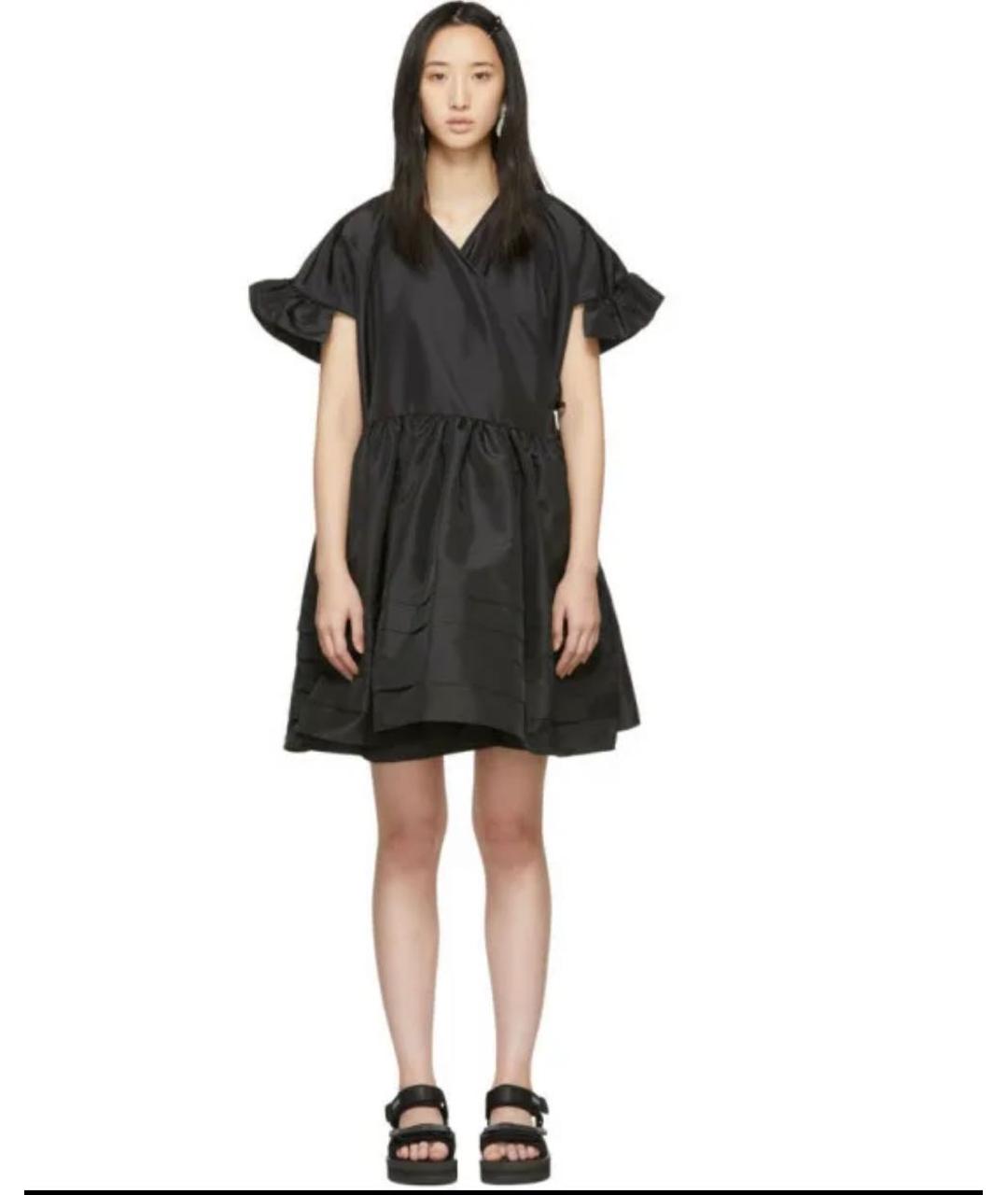 CECILIE BAHNSEN Черное полиэстеровое коктейльное платье, фото 5