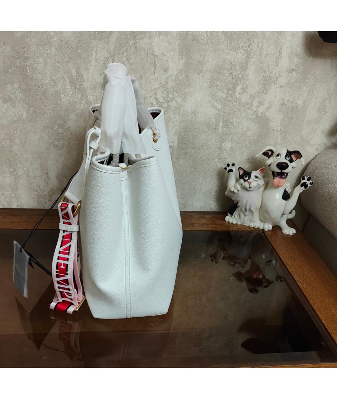 EMPORIO ARMANI Белая сумка тоут из искусственной кожи, фото 3