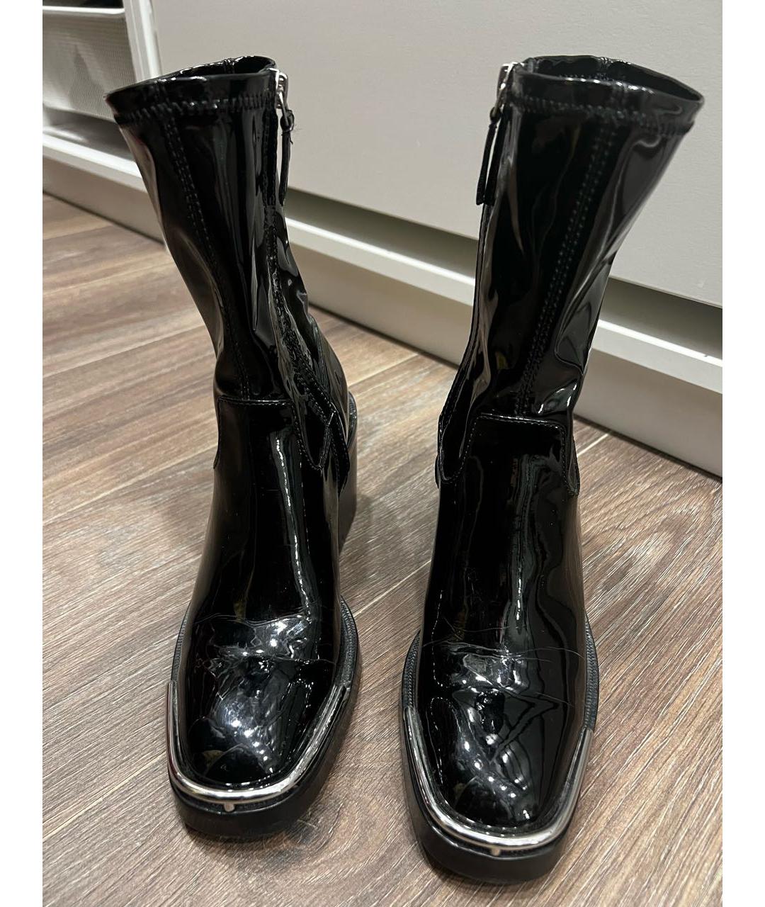 ALEXANDER WANG Черные ботильоны из лакированной кожи, фото 2