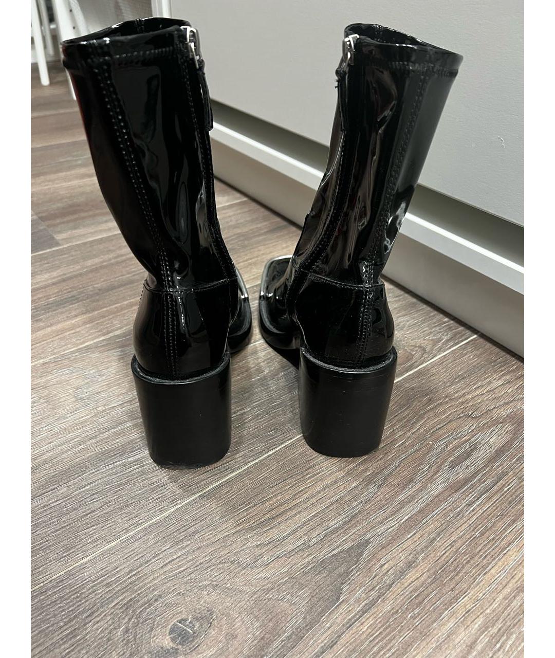 ALEXANDER WANG Черные ботильоны из лакированной кожи, фото 4