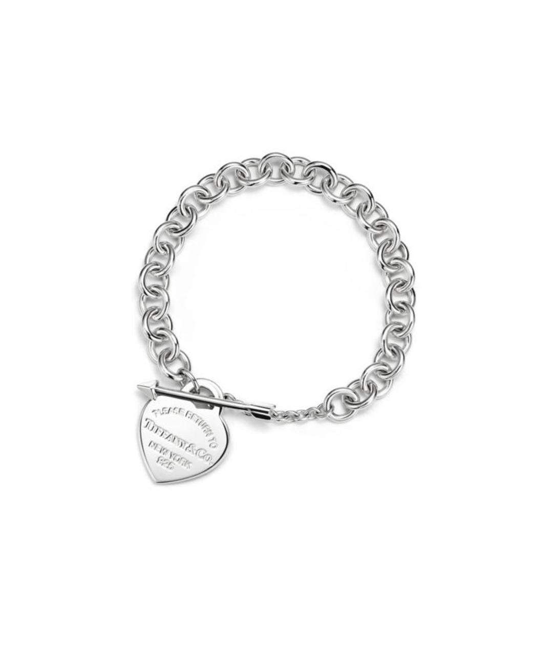 TIFFANY&CO Антрацитовый серебряный браслет, фото 5