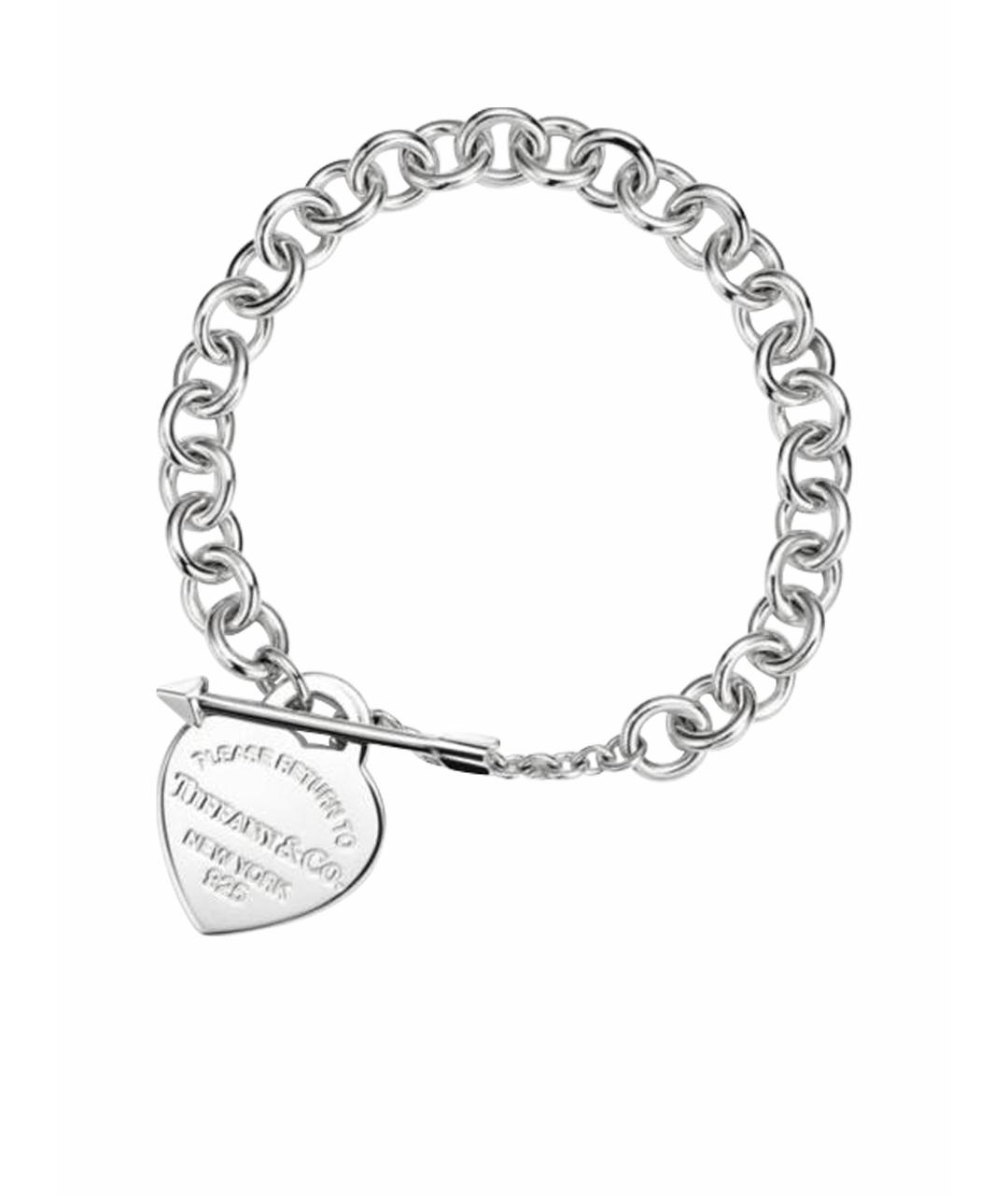 TIFFANY&CO Антрацитовый серебряный браслет, фото 1